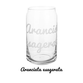 Bicchiere bibita in vetro scritta Arancia esagerata - 470 ml