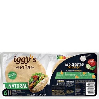 IGGY'S Pan De Pita Natural  6 Unidades