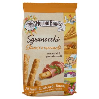 Mulino Bianco Sgranocchi Grissini con 8 Cereali e Sesamo con Farina Sostenibile 210g