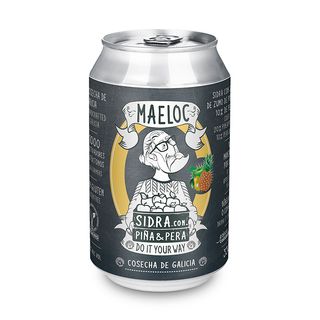 Maeloc sidra de piña y pera lata 33 cl