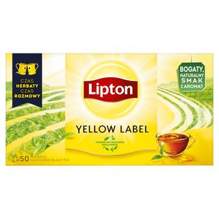 Lipton - Herbata czarna z naturalnym aromatem - 50 torebek