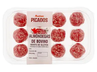 ALMONDEGAS DE BOVINO SEM GLUTEN AUCHAN 350GR