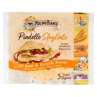 Mulino Bianco Piadelle Sfogliate Ideale per Piadina 3pz 330g