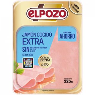 Jamon Cocido Tp El Pozo 225 Gr.