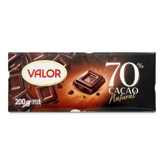 Chocolate Negro 70% Valor Tableta 200 Gr.