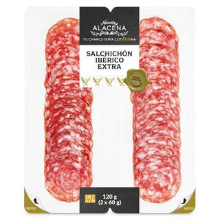 Salchichón Ibérico Extra Nuestra Alacena De Dia Bandeja 2 X 60 G