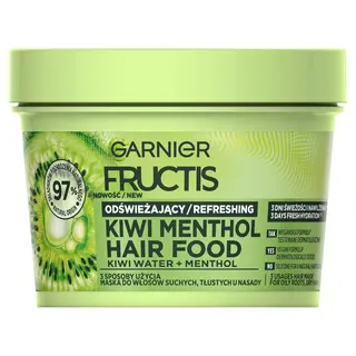 Garnier Fructis Kiwi Menthol Hair Food Maska do włosów suchych tłustych u nasady 400 ml