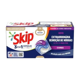 Skip Ultimate Cores Detergente Máquina Roupa Cápsulas 32D