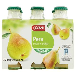 Crai Pera Succo e polpa 6 x 125 ml
