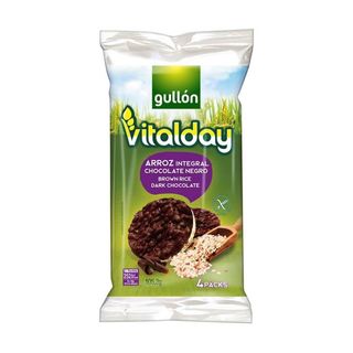 GULLÓN Tortitas Arroz Integral Choco Vitalday, 105G