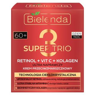 Bielenda Krem przeciwzmarszczkowy 60+ super trio, 50 ml