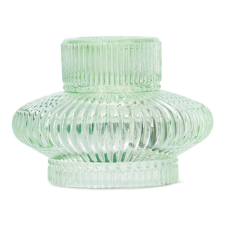 Portalumino e portacandela - In Vetro Verde - 3056309