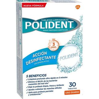 Tableta Limpiadora De Aparato Dental Polident Caja 30 Uds (24313330)