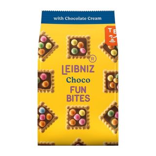 Leibniz Fun Bites Herbatniki z kremem czekoladowym z drażami 100 g