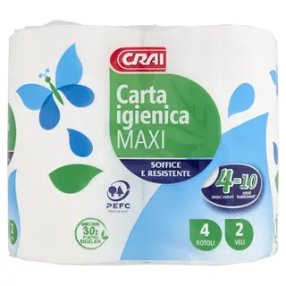 Crai Carta Igienica Maxi 2 Veli 4 Pz