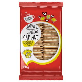 Twoje Słodkie Chwile Ciastka mafijne śmietankowo-cytrynowe, 330 g