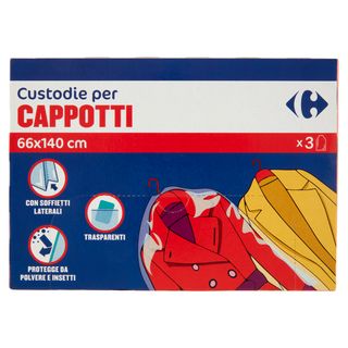 Carrefour Custodie Per Cappotti 66X140Cm 3 Pz -8405
