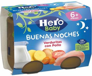Tarrito Pollo Verd B.Noches Hero P2X190G
