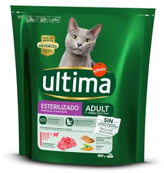 Comida Gato Ultima Esterilizado Buey 800 G