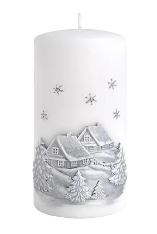 Artman Candles Świeca zapachowa Zimowy domek Kolor biały, Rozmiar średni