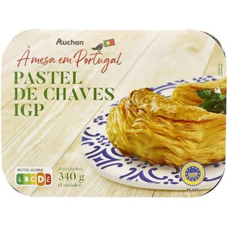 PASTÉIS CHAVES IGP AUCHAN À MESA EM PORTUGAL 4UN 340G
