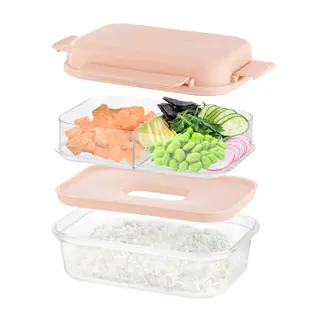 Lunch box per poke - a scomparti tortora