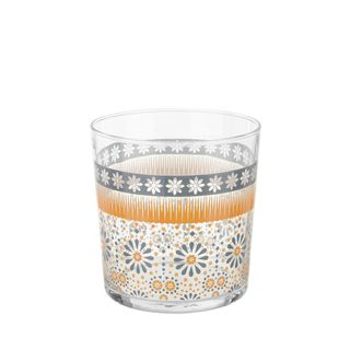 Bicchiere acqua in vetro - Fireworks giallo