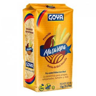 Harina De Maiz Amarilla Precocida Masarepa Goya 1 Kg.