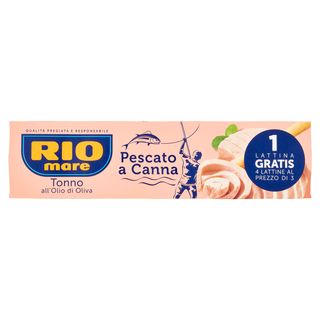 Rio Mare Tonno All'Olio Di Oliva Pescato A Canna 3+1 X 80 G