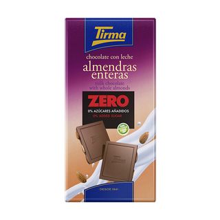 Tirma tableta de chocolate con leche y almendra sin azúcares añadidos 125 g