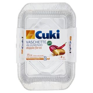 Cuki Cuoce Vaschette Alluminio 6 Porzioni - 2 Pz (R181) - 425355