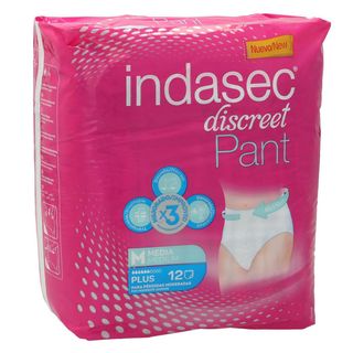 Pants De Incontinencia Indasec Plus Talla M Paquete 12 Uds (230979)