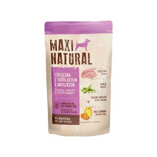 Maxi Natural Karma dla małej rasy Cielęcina z królikiem i groszkiem 150 g