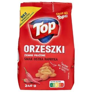 Top Orzeszki ziemne prażone Smak ostra papryka 240 g
