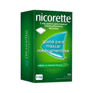 NICORETTE Nicorette 2 mg  Menta Fresca - 105 Gomas para Mascar