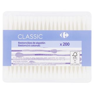 Carrefour Classic Bastoncini cotonati 200 pz