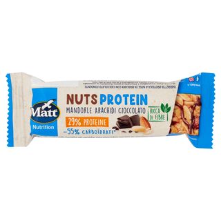 Matt Nutrition Nuts Protein Mandorle Arachidi Cioccolato 38 G