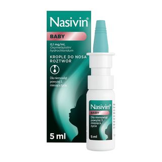 Nasivin Baby, 0,1 mg/ml, krople do nosa, 5 ml