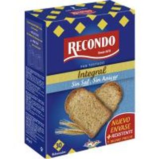Recondo Pan Tostado Integral Sin Sal Y Azúcar 270G (579524)