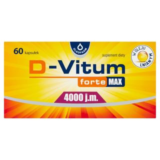 D-Vitum Forte Max 4000 j.m., Suplement diety z witaminą D,  60 kaps.
