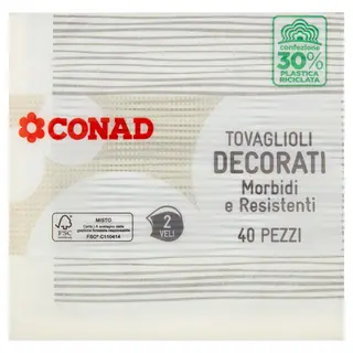 CONAD Tovaglioli Decorati 2 Veli 40 pz - 8003170034815