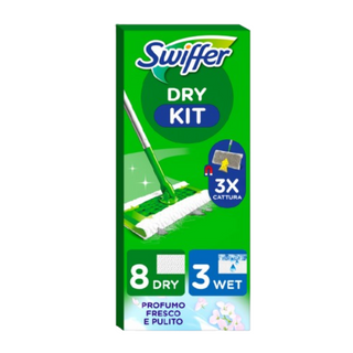 Kit Swiffer 1 Mopa + 8 Toalhitas Secas + 3 Toalhitas Húmidas