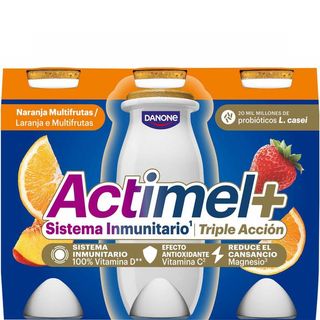 ACTIMEL Yogur Líquido Multifrutas 6X100 Ml