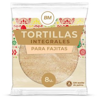BM Tortillas Integrales Para Fajitas 8 Unidades