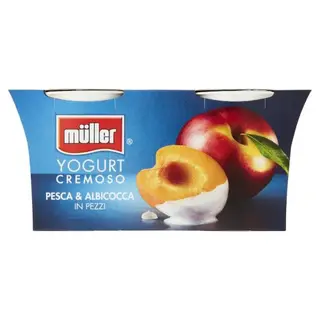 Müller Yogurt Cremoso Pesca & Albicocca In Pezzi 2 X 125 G - 115885