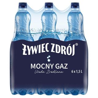 Żywiec Zdrój Mocny Gaz Woda źródlana 6 x 1,5 l