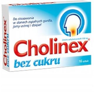 Cholinex bez cukru 150 mg 16 pastyl.