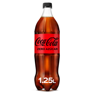 Refresco Coca-Cola Zero 1.25L.