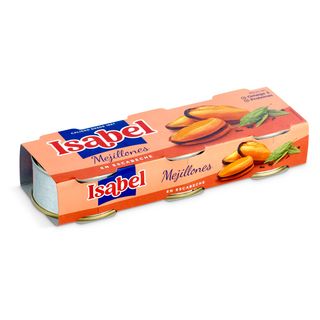 Mejillones En Escabeche Isabel Lata 3 X 43 G