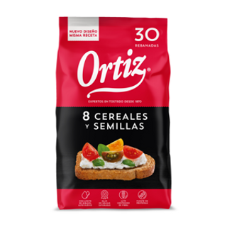 Pan Tostado Multicereaales Ortiz 30 Rebanadas